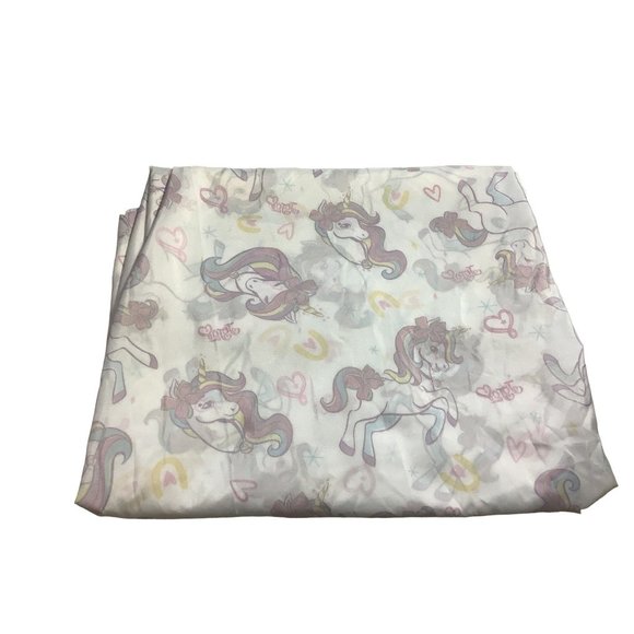 JoJo Siwa Unicorn Twin Flat Sheet Rainbow Hearts 66" x 96" Dream Crazy - Picture 7 of 8